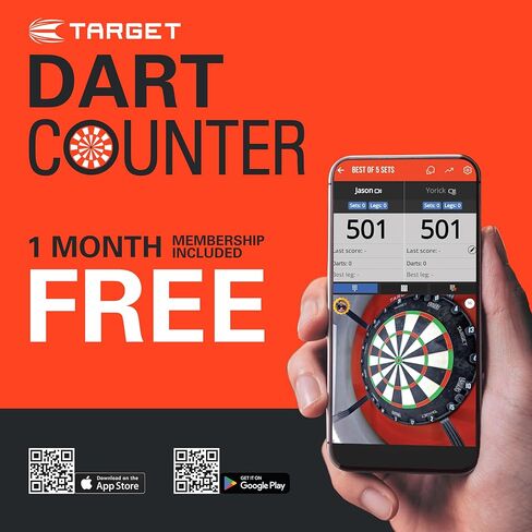 مجموعة سهام من TARGET Darts Nathan Aspinall Tungsten Steel Tip - 9 أعمدة قبضة احترافية - 9 رحلات طيران Pro Ultra - محفظة رمي السهام - حزمة قسيمة تطبيق عداد السهام in Saudi Arabia