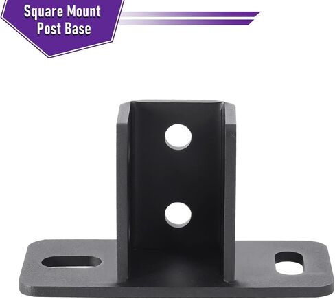 6 قطع 2 فتحة مشقوقة على شكل حرف U مناسبة لقناة واحدة مربعة مقاس 1-5/8 بوصة، فولاذ كربوني مطلي بمسحوق أسود Q235B، قناة دعامة أطول لقناة قاعدة السياج in Kuwait