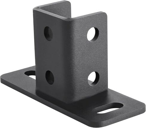 6 قطع 2 فتحة مشقوقة على شكل حرف U مناسبة لقناة واحدة مربعة مقاس 1-5/8 بوصة، فولاذ كربوني مطلي بمسحوق أسود Q235B، قناة دعامة أطول لقناة قاعدة السياج in Kuwait