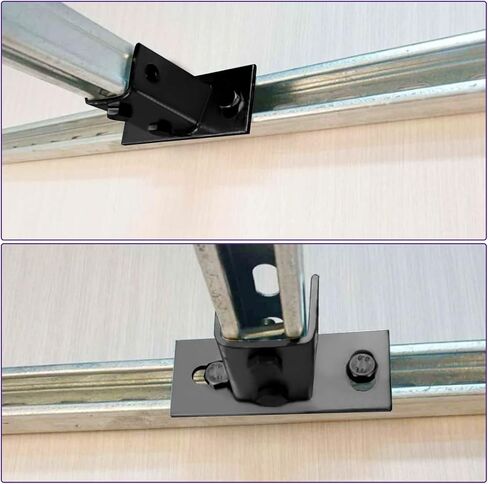 6 قطع 2 فتحة مشقوقة على شكل حرف U مناسبة لقناة واحدة مربعة مقاس 1-5/8 بوصة، فولاذ كربوني مطلي بمسحوق أسود Q235B، قناة دعامة أطول لقناة قاعدة السياج in Kuwait