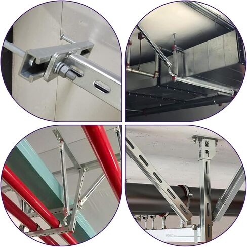 6 قطع 2 فتحة مشقوقة على شكل حرف U مناسبة لقناة واحدة مربعة مقاس 1-5/8 بوصة، فولاذ كربوني مطلي بمسحوق أسود Q235B، قناة دعامة أطول لقناة قاعدة السياج in Kuwait