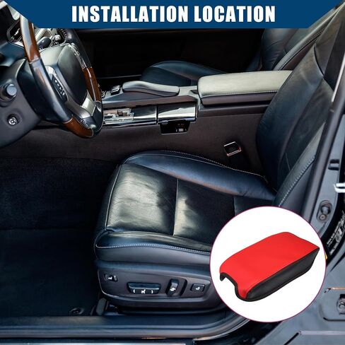 Center Console Armrest Cover for Nissan Sentra 2020 2021 2022 / Car Interior Accessories/Durable Faux Leather / 1 Pcs Red in Saudi Arabia