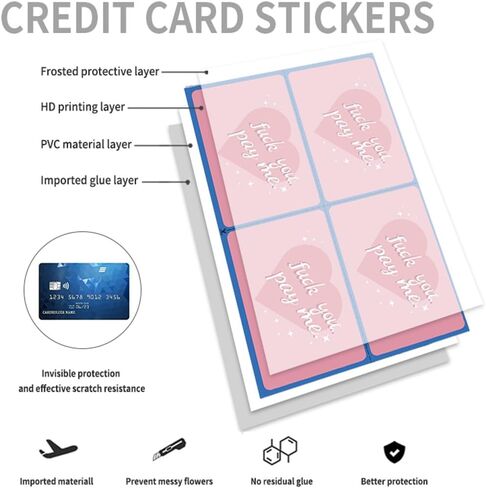 Card Stickers for Debit Credit Skin Funny Cover Bank Card Skin Cover Bling Transportation, Key, Debit, Credit Card Skin (style-2) in Kuwait