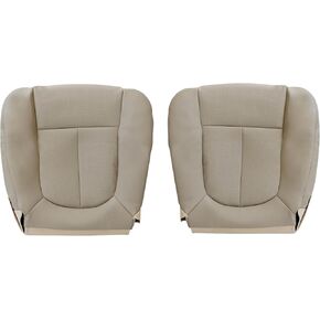 أغطية مقاعد جلدية مثقوبة للسائق والراكب الأمامي بلون بني متوافقة مع Ford F150 2009 2010 2011 2012 2013 2014
