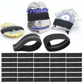 Mourning Bands for Badges, with Non-Slip Silicone Inner Lining - Black Mourning Bands for Police & Law Enforcement