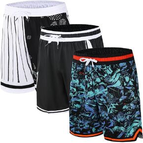 Mens Basketball Athletic Shorts with Zip Pockets Mesh Workout Active Performance Gym Shorts in Saudi Arabia