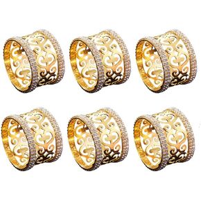 Cloth Napkin Rings Holder Set of 6 Farmhouse Napkin Ring Holders for Weddings Banquet Christmas Thanksgiving Valentine Decor Table Setting Rainbow Kitchen Accessories (B)