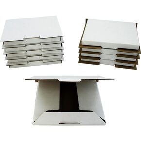(10) Standard Fold-Up White Cardboard Single CD Jewel Case Mailers - CDBC01 - Shipping Boxes