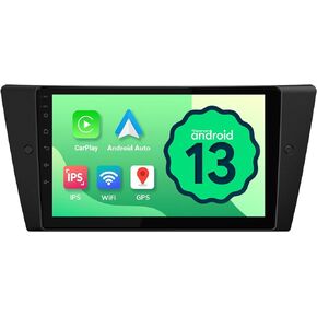 Eonon Android 13 CarPlay Car Radio Compatible with BMW 3 Series E90 E91 E92 E93 (2005-2011), Android Auto 9'' Touchscreen Car Stereo, Bluetooth, AM/FM, SWC, 2G+32G-E90A13