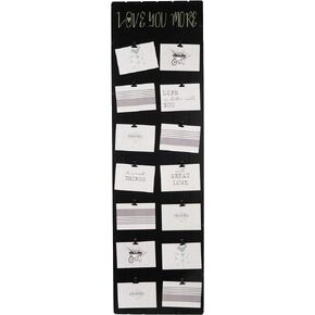 Prairie Love You More Standing Easel Collage Frame for Fourteen 4-inch by 6-inch Photos, Black, 14 X 48 X 1.75, (01-DS-19470)