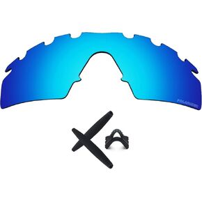 عدسات بديلة منقوشة مستقطبة باللون الأزرق الجليدي وأطقم مطاطية لإطار Oakley M بفتحات تهوية in Kuwait