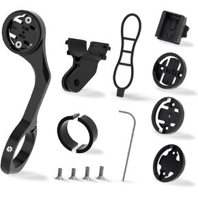 Out Front Mount Bicycle Extended Mount - Cycling Computer Mount for Garmin Wahoo Cateye Bryton Computers, Portable Bike Mount with Quick Release Sport Camera Mount Adapter and Light Holder
