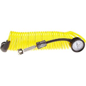 VIAIR 00025 5 in 1 Deflator/Inflator with 25' Extension Coil Hose, Yellow