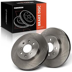 A-Premium 10.30 inch (261.7mm) Front Vented Disc Brake Rotors Compatible with Select Honda Models - Fit 2015-2020, 2-PC Set
