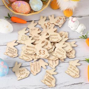CypherX Halloween Wood Crafts for Kids, Halloween Treasure Hunt Tokens for Kids, Halloween Activity and Reward Wood Tokens, DIY Wood Token Crafts for Kiddo, 21 Activities + 9 Rewards Halloween Tokens