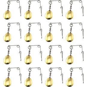 20PCS 22 x 35mm Golden Drops Spinnerbaits Smooth Spoons Fishing Spinner Blades Fishing Spoons Blades Spinner Fishing Lures Accessories
