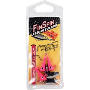 Crappie Magnet Fin Spin Jighead Pink 1/8