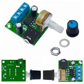 3Pcs New Version LM386 Audio Amplifier Module DC 3-12V Adjustable Power Amplifier Board Support 0.5W-10W Speakers