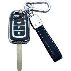 Key Fob Cover Case Compatible with Honda Accord Civic Fit CR-V HR-V Crosstour Accessories (Purple)