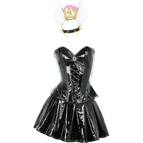 miccostumes Women's Costume Anime Princess Cosplay Set Tube Top Tights Corset and Skirt