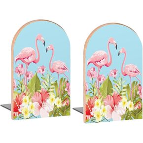 Cute Brown Rabbit Animal Book Ends Decorative Wood Bookends for Shelves Kids Room Desk Home Office Book Stoppers for Magazines,Books, DVDs, 1 Pair/2 Pieces(5x3.1 in)