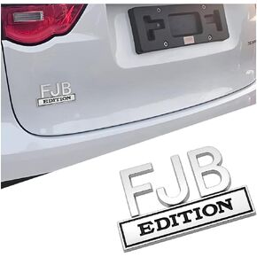 FJB Edition Car Emblem, 3D Letters Sticker for Auto Bumper Window, Fender Badge Metal Decal with 3M Strong Adhesive, Vehicle Decoration Accessories Universal for Truck, SUV, RV