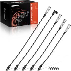 A-Premium Ignition Spark Plug Wires Set of 5 Compatible with Audi 80 90 & Volkswagen Jetta Passat Golf Cabriolet Corrado Fox Scirocco