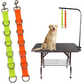 قطعتان من وصلات تهذيب الكلاب، حلقات تمديد تهذيب الكلاب، أشرطة تمديد قابلة للتعديل من النايلون للحيوانات الأليفة مع حلقات 6D، مشبك مقود للطاولة، إطلاق سريع لغسيل قص شعر الكلاب والقطط in Kuwait