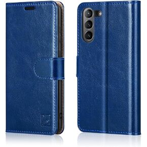 Belemay Compatible with Galaxy S21 FE 5G Wallet Case (6.4 inch) Premium Leather Flip Case [RFID Blocking] Card Holder [Undetachable Interior Shell] Magnetic Folio Folding Cover for Men Women, Black