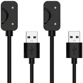 [2-Pack] Compatible for Samsung Galaxy Fit 3 Charger Cable, Magnetic USB A Replacement Charging Cable Dock for Galaxy Fit3 SM-R390 Smartwatch, 3.3FT/100cm Charging Cord (Black)