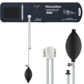 Welch Allyn REUSE-11-2BV FlexiPort Blood Pressure Cuff, Size 11, Adult, Reusable, 2-Tube 8.0" and 13.0", Tri-Purpose Connector, Inflation Bulb and Valve, range 25-34 cm
