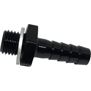 M18x1.5 Metric to 3/8 Hose Barb Aluminum Adapter Male M18-1.5 Male to 3/8" Fuel Oil Pump Inlet Fitting Black