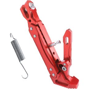 Universal Motorcycle Kickstand Adjustable Foot Side Support Parking Kickstand For Motorcycle Motorbike Length Extension Dirt Pit Bike (20cm-26cm red)