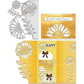 BENECREAT 2pcs Garden Fence Cutting Dies, Flower Watering Can Embossing Stencils Die Cuts for Paper Card Making Decoration DIY Scrapbooking Album Craft Decor
