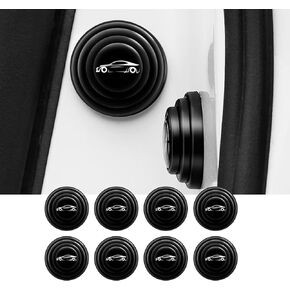 8 PCS Car Shock Absorber, Auto Soundproof Crash Pad, Universal Car Door Protection Sticker, Car Door Side Shock Absorbing Protection Stickers (Black)