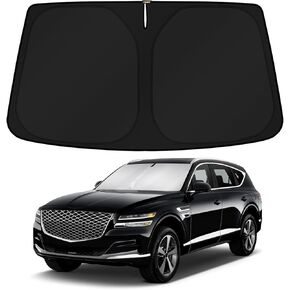 KUST Windshield Sun Shade for Genesis GV80 2021 2022 2023 2024 2025 Window Sunshade Sun Visor Protector Foldable Blocks UV Rays Keep Your Car Cooler