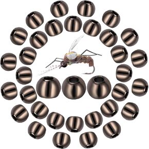 150pcs Fly Tying Beads for Fishing, 2.0mm(#18-20 Hook) Copper Round Ball Beads, Black Nickel Fly Tying Materials for Fish Hunting Attraction