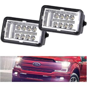 Kiwi Master Upgrade F150 LED Fog Lights for 2015-2020 Ford F-150 4 Inch LED Fog Light Assembly Kit, 40W Waterproof LED Bumper Lamps Set, 1 Pair