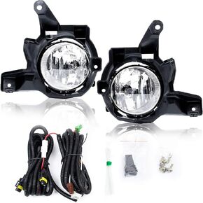 RP Remarkable Power, Fog Light fit for 2013 2014 2015 RAV4 Clear Fog Lights KIT Assembly with Wiring Harness& Switch, H16 12V 19W Halogen Bulbs Clear Lens FL7001