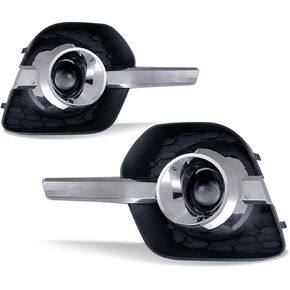 PIT66 Front Bumper Fog Light, Compatible with 2010-2016 Chevy Equinox L/LT/LTZ/LS 2.4L/3.6L Left+Right Clear Bumper Fog Lights Driving Lamps Fog Lamp Accessories, faros antiniebla
