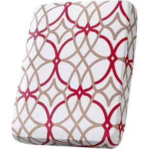 H.VERSAILTEX Velvet Chair Cushion Covers Soft Sturdy Armchair Cover Thick Couch Cover for Dogs Washable Sofa Seat Cushion Covers with Elastic Bands(1 Pack, Classical Floral - Bluestone and Taupe)