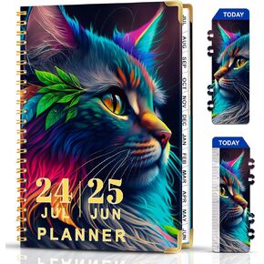 Monthly Planner 2025 from Jan. 2025 - Dec. 2025, 6.3" X 8.5" Weekly Planner Spiral Bound with Bookmark, 12 Months Planner for Home/School/Office, Monthly Weekly Daily Planner for Scheduling Your Life