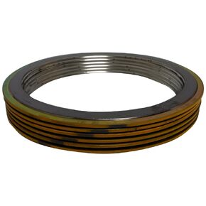 Sterling Seal & Supply SSS 90002304GR150X6 Yellow Band with Gray Stripe Spiral Wound Gasket, High Temperature (Thermal Cycling) and/or Pressure Variations, 2" Pipe Size, 150# Class Flange, 304SS Windings with a Flexible Graphite Filler (Pack of 6)