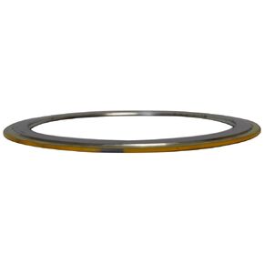 Sterling Seal and Supply , Inc. API 601 90008304GR600 Yellow Band with Gray Stripe Spiral Wound Gasket, High Temperature (Thermal Cycling) and/or Pressure Variations, 8" Pipe Size, 600# Class Flange, 304SS Windings with a Flexible Graphite Filler