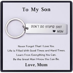 Don't Do Stupid Keychain Gifts for Teen Daughter Son from Mom Dad, Graduation New Driver First Car Reminder Gift in Kuwait