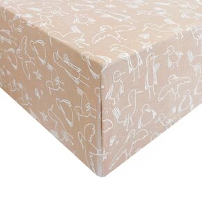 Premium Fitted Knit Crib Sheet/Toddler Sheet"Sandy" by Copper Pearl