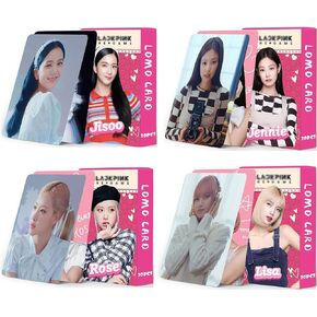 4Boxes/120Pcs Lomo card set For Black&pink（JENNIE+JISOO+LISA+ROSR） Photocards Merchandise gift for Girls and Boys Collection Decorations in Saudi Arabia