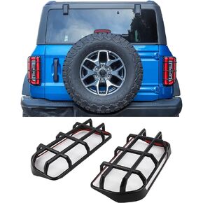 Savadicar Tail Light Covers, Rear Brake Lamp Guards Compatible with 2021 2022 2023 Bronco SUV(Not Fits Bronco Sport), Stylish Off-road Style Taillight Trim, Black