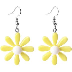 Flower Earrings for Women Spring Earrings for Women Sunflower Earrings Daisy Earrings Gold Flower Dangle Earrings Tropical Flower Statement Earrings Jewelry Gifts for Women Girls