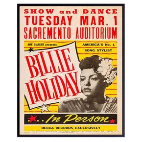Billie Holiday Poster Wall Art & Decor - LARGE 11X14 - Vintage Concert Posters - African American Wall Art - Black Art - Musician Gifts - Black Women - Black History - Black Culture - Jazz Wall Art